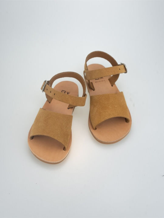 XX Kinder Sandalen Camel Suede