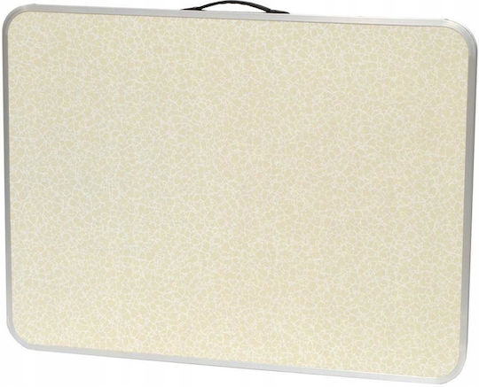 Faltbarer Touristentisch Zola, stabile rutschfeste Beine, Aluminiumgestell, 80x60x70 cm