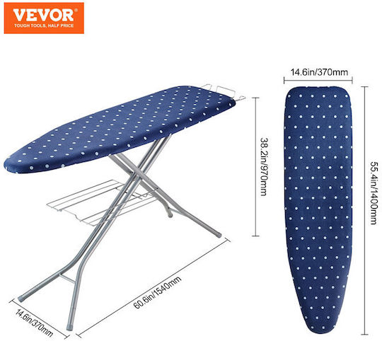 Vevor Vevor Foldable Ironing Board for Steam Iron 154x37x97cm