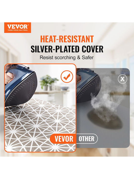Vevor For Steam Iron Foldable Ironing Board 129.2x33.4x91.5cm