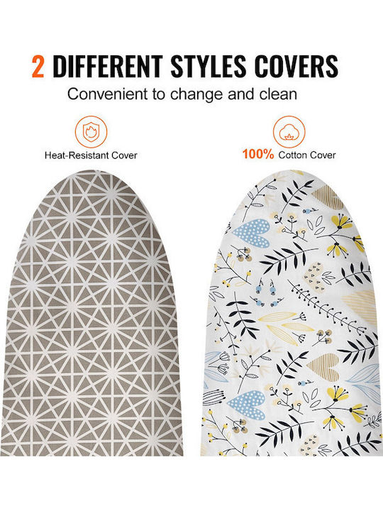Vevor For Steam Iron Foldable Ironing Board 129.2x33.4x91.5cm