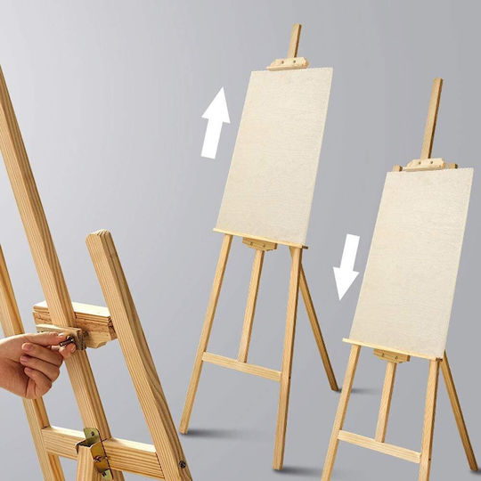 Easel din lemn Zola, reglabil pe lățime și unghi, pliabil, 170 x 56 x 75 cm