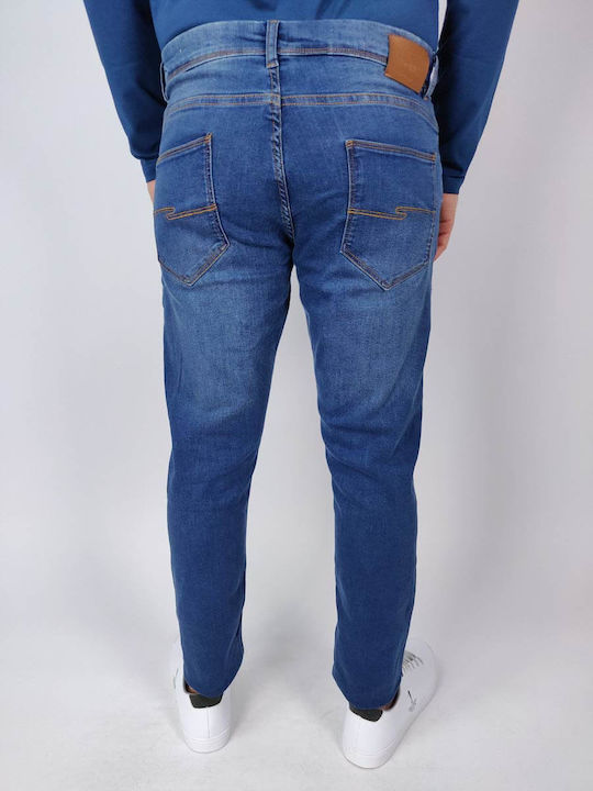 Red Wave Pantaloni de Bărbați din Jean în Croială Skinny Blue