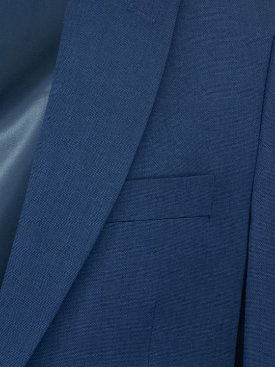 Мъжки Костюм с Обикновено Прилягане Blue
