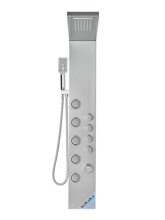 Vevor Hydro-Massage-Säule 134.5cm Silber