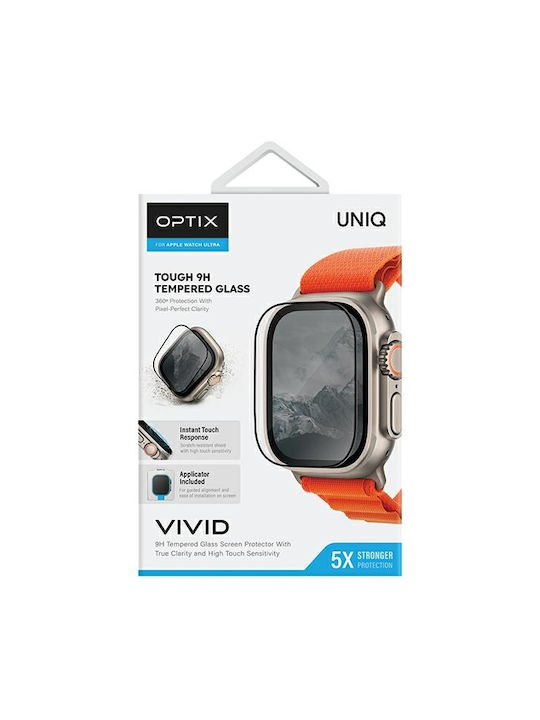 Uniq Optix Vivid Apple Watch Ultra 49mm Clear Tempered Glass Applicator Uniq-49mm-vividclear