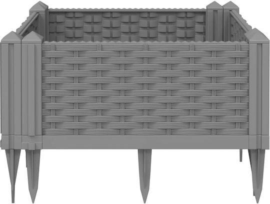 vidaXL Ζαρντινιέρα Πλαστική Αν.γκρι 42.5x42.5x28.5εκ.