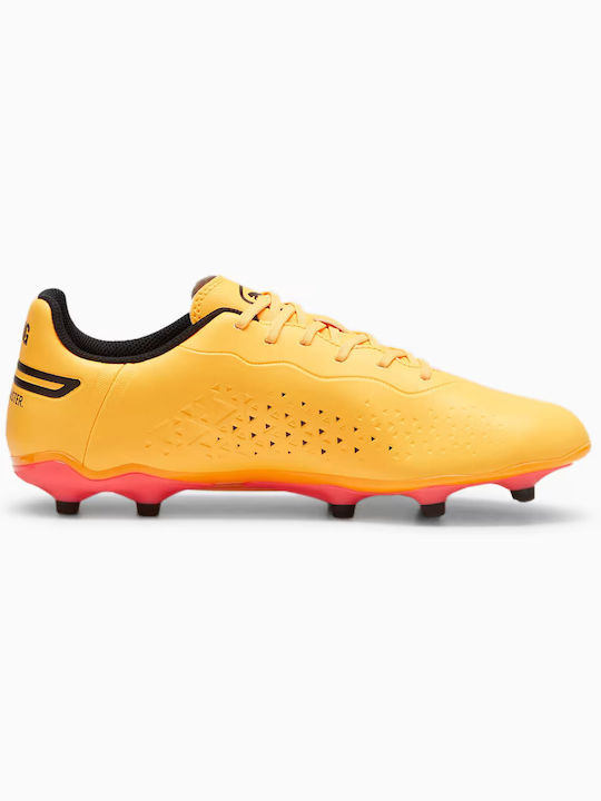 Puma King Match FG/AG Χαμηλά Ποδοσφαιρικά Παπούτσια με Τάπες Πορτοκαλί