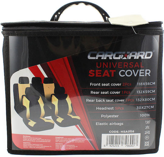 CarGuard Set Huse Auto Poliester Negru