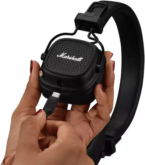Marshall Major V Ασύρματα / Ενσύρματα On Ear Ακουστικά με 100 ώρες Λειτουργίας και Quick Charge Μαύρα