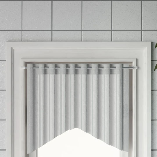 vidaXL Telescopic Shower Curtain Track Aluminium White Ø30mm 60cm