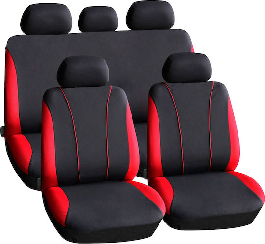 CarGuard Set Huse Auto Poliester Roșu