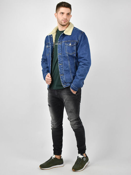 Urbane Fashion Men's Denim Jacket Blue