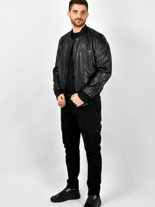 Urbane Fashion Men's Leather Jacket Black