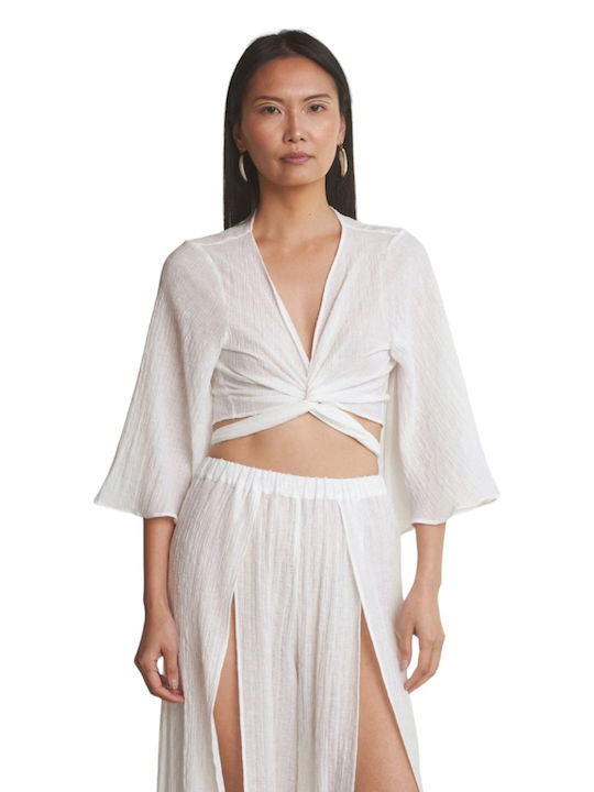 Christelle Nima Cardigan de damă White