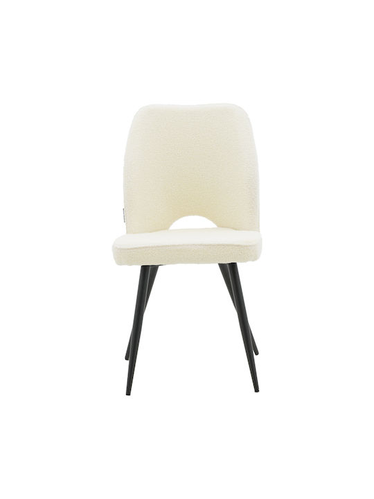 Renish Dining Room Fabric Chair Boucle Ecru 61x47x91.5cm