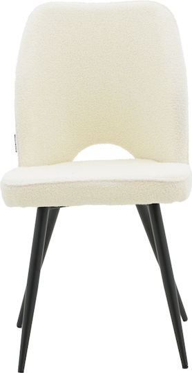Renish Dining Room Fabric Chair Boucle Ecru 61x47x91.5cm