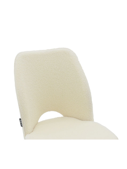 Renish Dining Room Fabric Chair Boucle Ecru 61x47x91.5cm