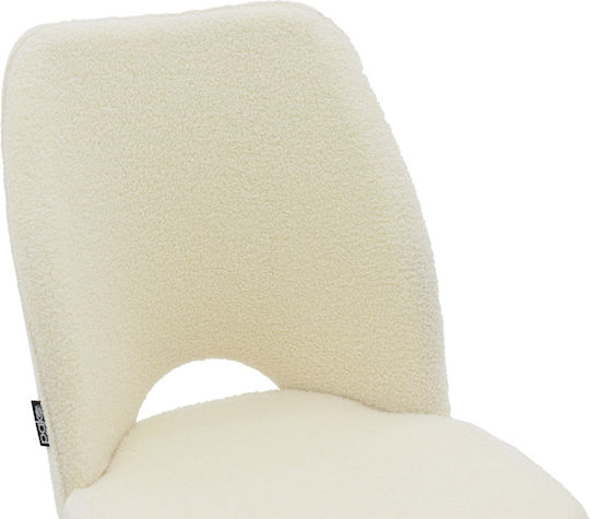 Renish Dining Room Fabric Chair Boucle Ecru 61x47x91.5cm