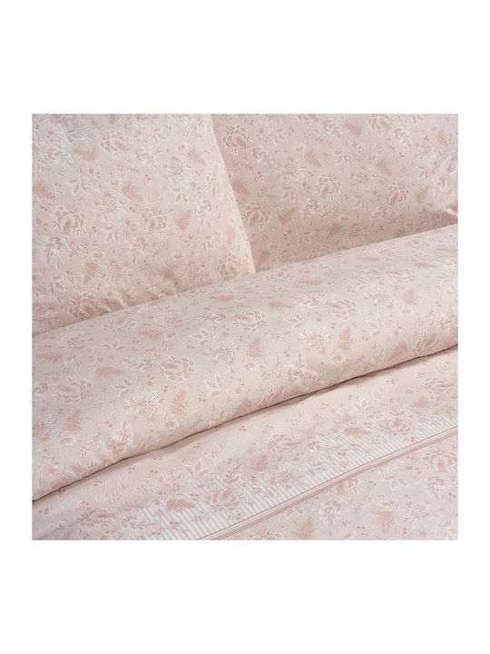 Beauty Home Set Duvet Cover Single 160x240cm Solid Pink 12091PMMO 3 Pieces