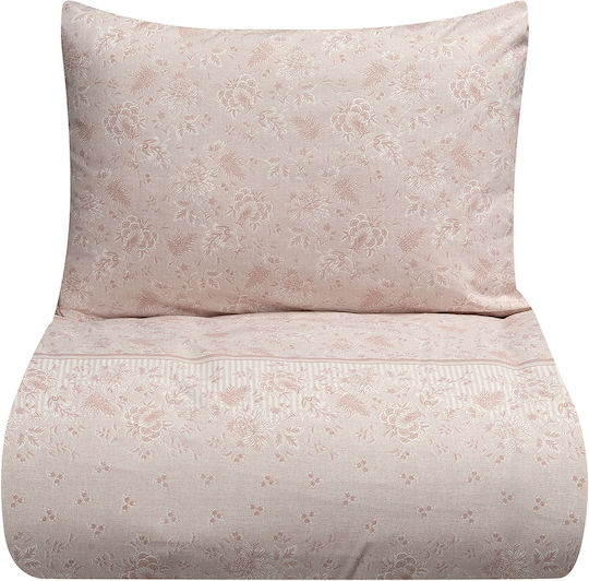 Beauty Home Σετ Πάπλωμα Υπέρδιπλο 220x240εκ. Σομόν 3τμχ