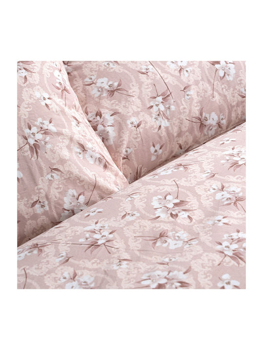 Beauty Home Set Duvet Cover Single 160x240cm Salmon 12189PMMO 2 Pieces