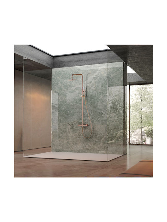 Imex Line Verstellbare Duschsäule mit Armatur 95-132cm Rose Gold