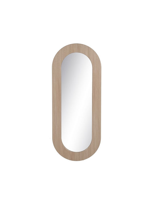 BigBuy Wall Mirror Full Length with Beige Glass Frame 160x65cm 1pcs