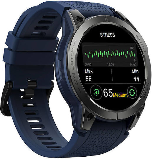 Zeblaze Stratos 3 Pro Aluminium Smartwatch mit Pulsmesser (Blau)