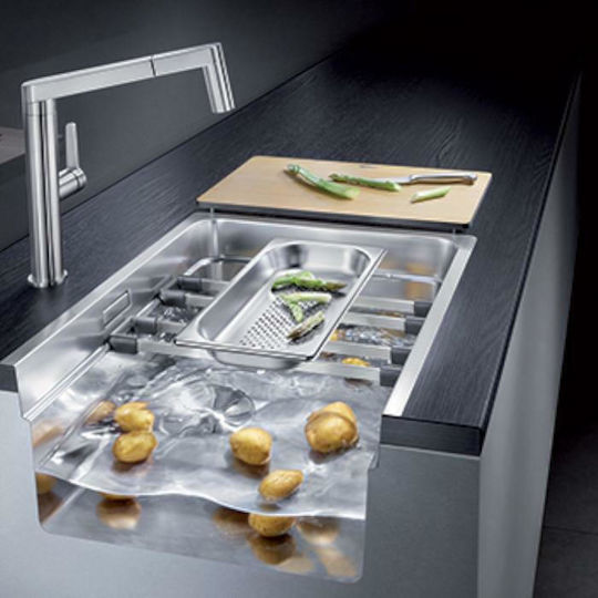 Blanco Etagon 500-IF Ένθετος Νεροχύτης Inox Σατινέ Μ54xΠ50cm Ασημί