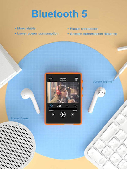 MECHEN M3 MP3 Player (32GB) cu ecran tactil TFT 2.4" Portocaliu