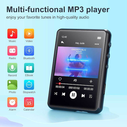 MECHEN M3 MP3-Spieler (64GB) mit LCD / TFT Touchscreen 2.4" Schwarz