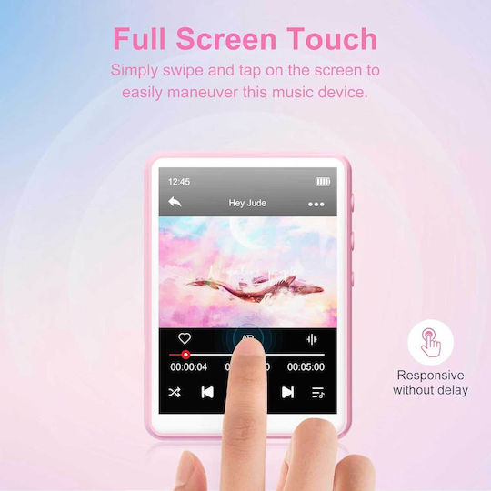MECHEN M3 MP3 Player (64GB) with LCD / TFT Touch Screen 2.4" Pink
