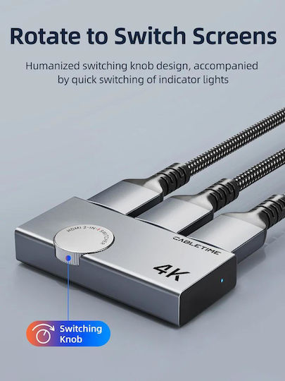 Cabletime HDMI Switch CT-HS4K-AG 5210131087787