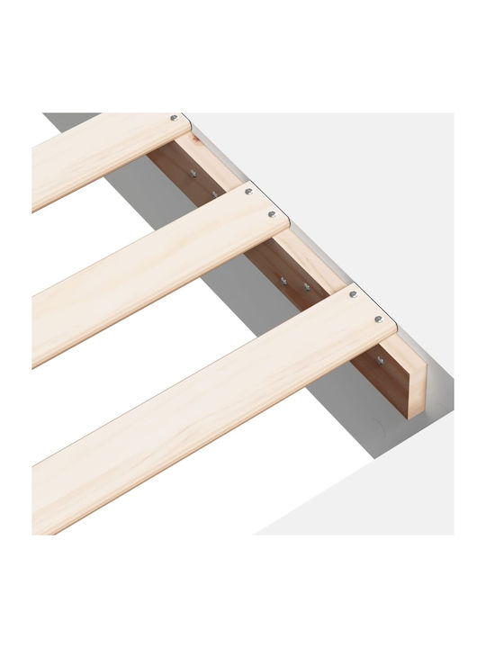 Betten Einzel Holz Weiß mit Lattenrost für Matratze 75x190cm
