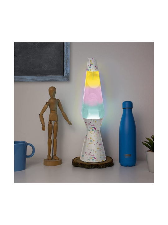 I-Total Decorative Lamp Lava Lamp with Socket for Bulb E14 Multicolour