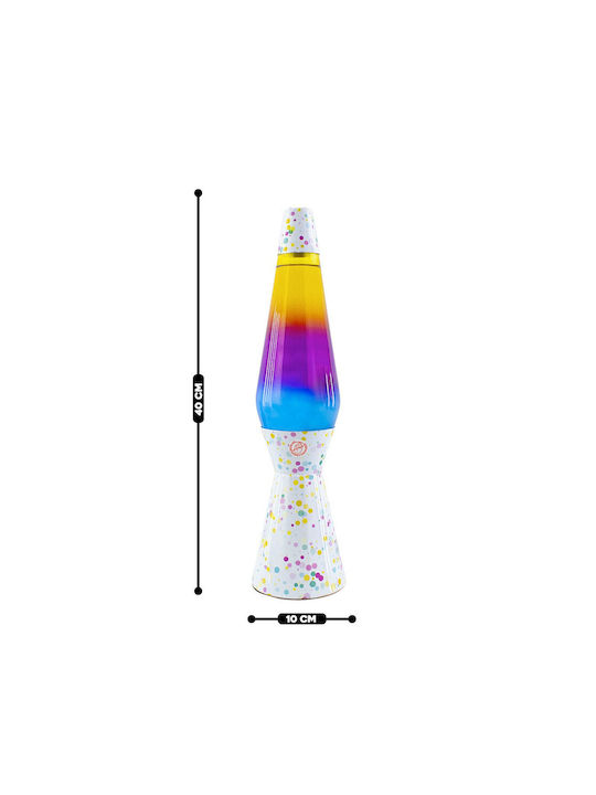 I-Total Decorative Lamp Lava Lamp with Socket for Bulb E14 Multicolour