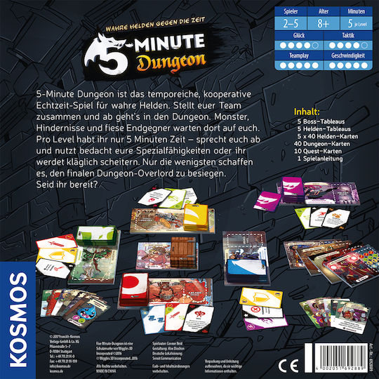 Επιτραπέζιο Παιχνίδι 5-Minute Dungeon για 2-5 Παίκτες 8+ Ετών (GER) Kosmos