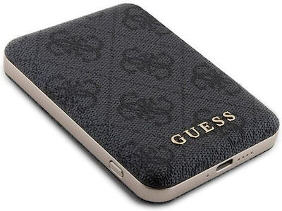 Σετ Guess Gubpm5p14x4gemgk Iphone 14 Pro Max 6.7" Σκληρή Θήκη + Τράπεζα Ισχύος 5000mah Magsafe Μεταλλικό Λογότυπο 4g Μαύρο