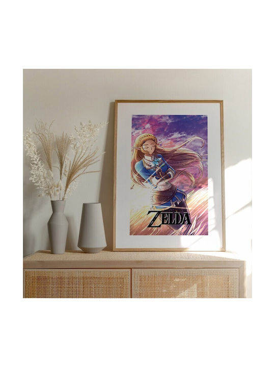 Walls Kids Wall Art Princess Zelda Wooden Frame 60x90cm