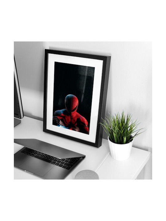 Walls Kids Wall Art Spider Man Framed Wooden 40x50cm