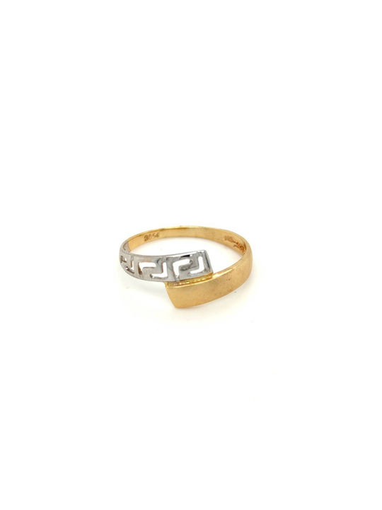 Women's Gold Ring K14 585° Myandros Bicolor