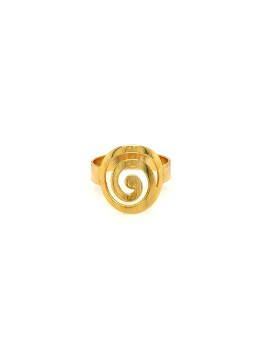 Women's Gold Ring K14 585° Spiral