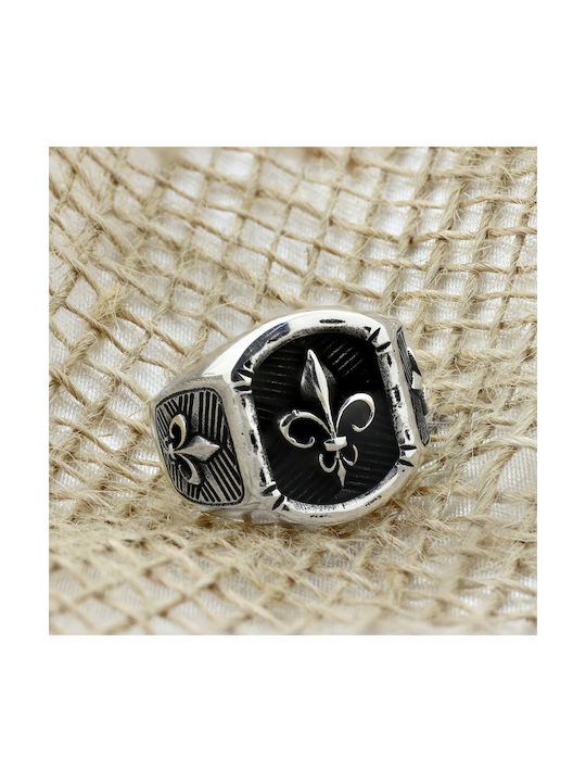 Silver Ring 925° Knight Symbol P-70802