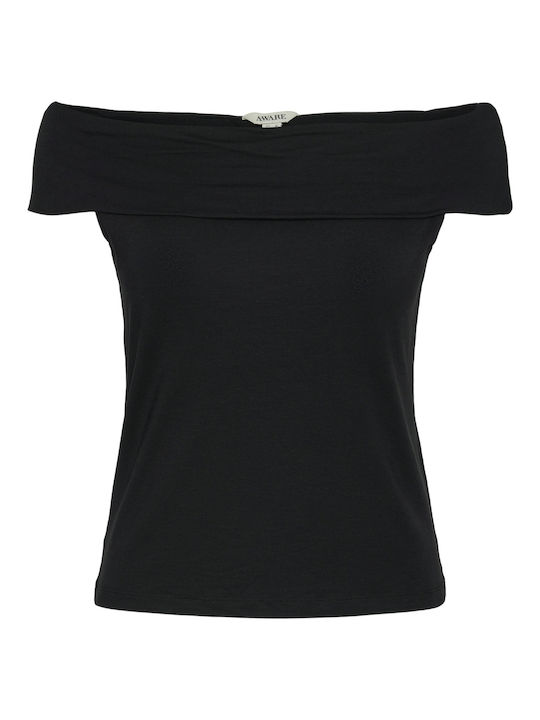 Vero Moda pentru Femei Bluză Bluză cu umerii goi Neagră