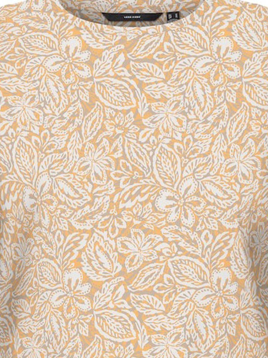 Vero Moda pentru Femei Bluză din Bumbac Mâneci scurte orange