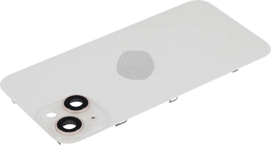 Back Glass Stainless Steel Plate Magnets Magsafe & Camera Lens Iphone 14 White