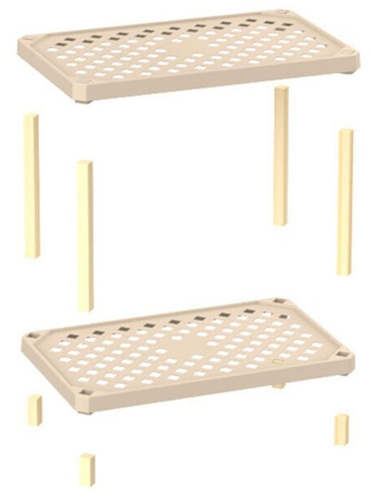FixWood Επιδαπέδια Ραφιέρα Μπάνιου Ξύλινη 37.5x60x45cm Μπεζ