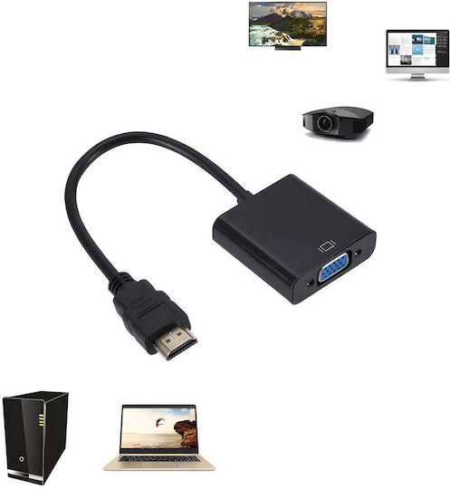 Retoo Converter Hdmi Male To Vga Female Black