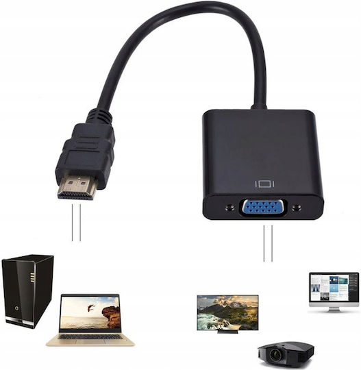 Cablu adaptor HDMI-VGA Zola Jack-Jack Cablu 3.5 mm Sistem HDCP încorporat Lungime cablu 15 cm